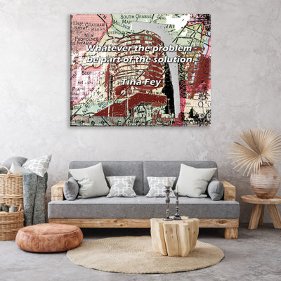 Artsy Quote "Whatever the problem - be part of the solution." By Tina Fey Gallery Wrapped Canvas