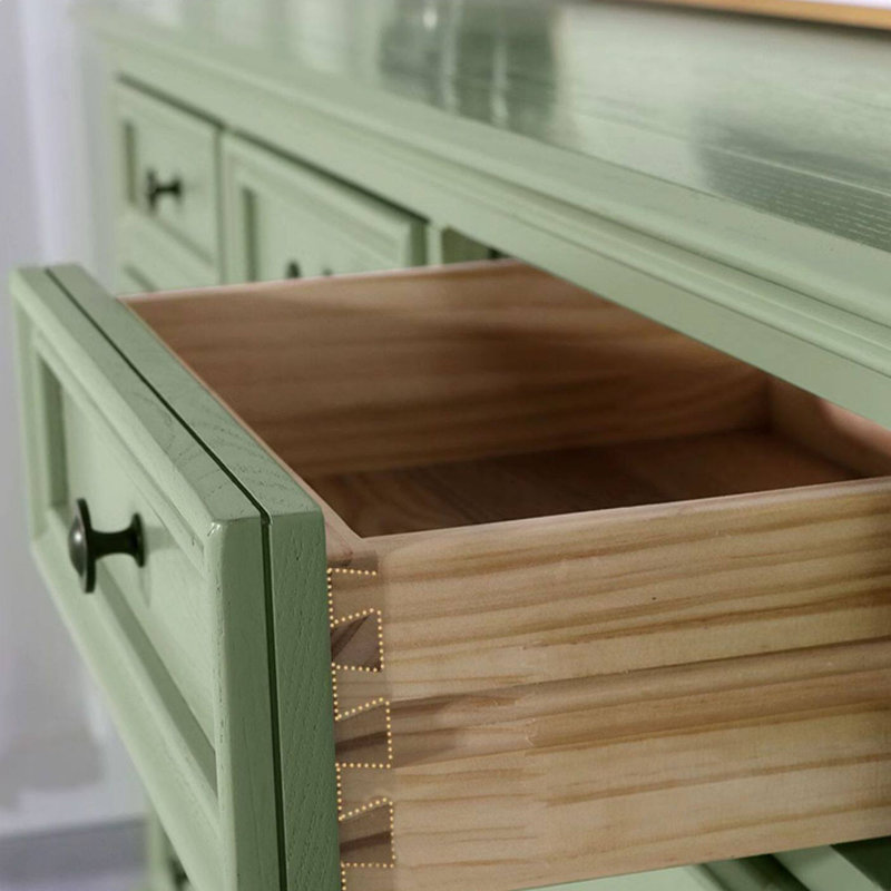 American-style vintage storage chest of drawer, Green