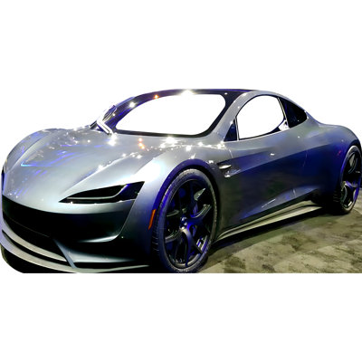 SS11372 Nikola Tesla Coil Road Star Car Electric Vehicle Stand In Cardboard Cutout Standee Standup