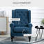 Fauteuil d'appoint capitonné à dossier haut
