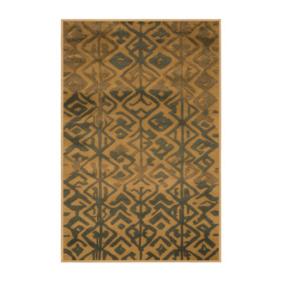 Machine Washable Trellis Brown Area Rug