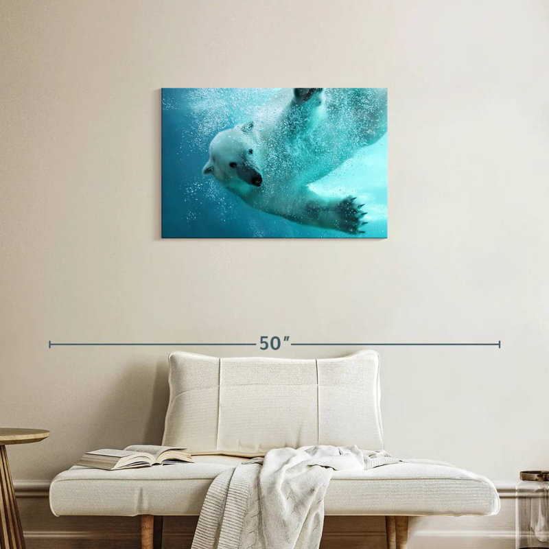Brampt Underwater Polar Bear, 20" H x 30" W