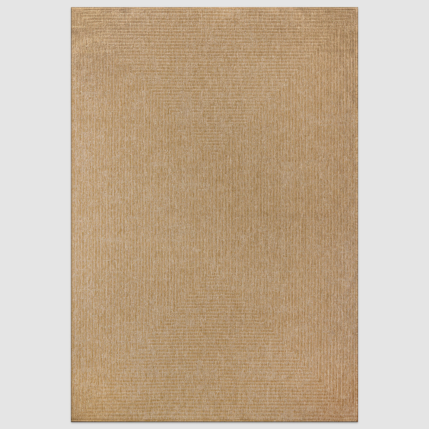 Gracie Oaks Distressed Frame Reversible Jute-Look Indoor/Outdoor Rug ...