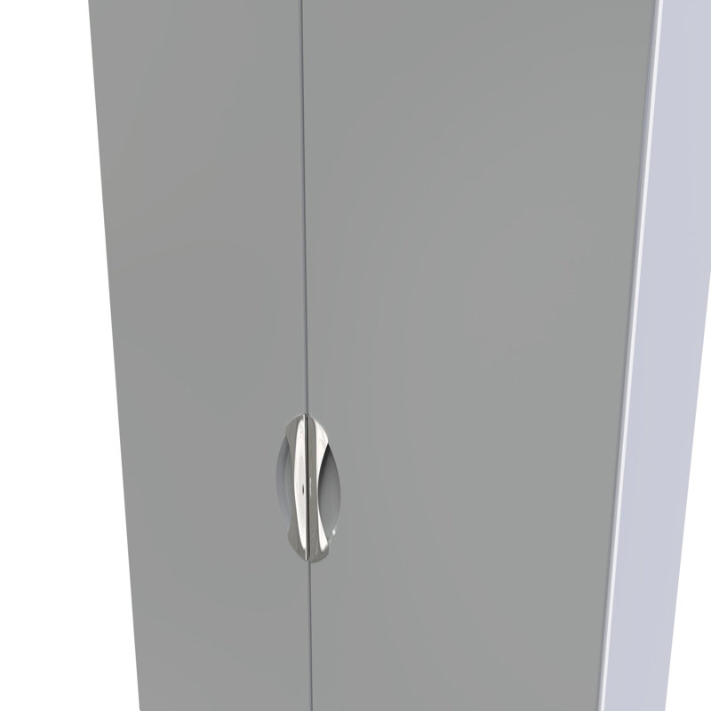 Bhodhini Manufactured Wood Wardrobe, Grey/White