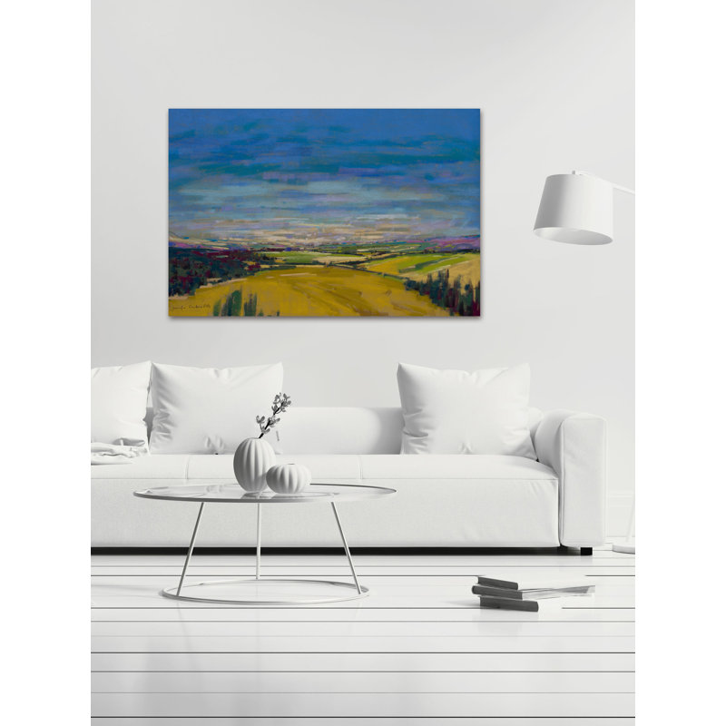 « patchwork fields xi », reproduction d’art sur toile tendue, H 16 po x l 24 po x P 1,5 po