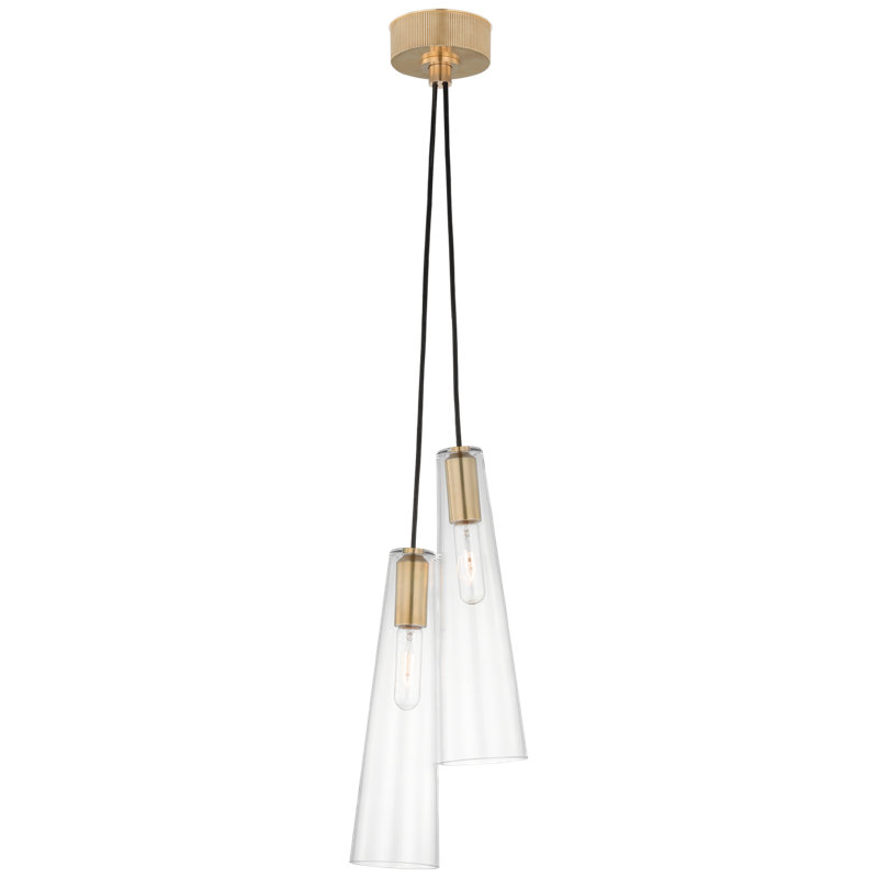 Osvaldo 2 - Light Pendant by Ray Booth, Antique-Burnished Brass