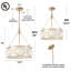 Lustre tambour 3 lumières doré