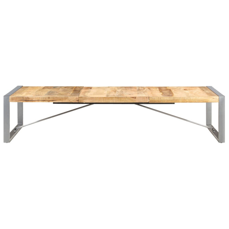 Table basse simple Cielke, H 15,7 po x l 70,9 po x L 35,4 po, Brun clair, Gris