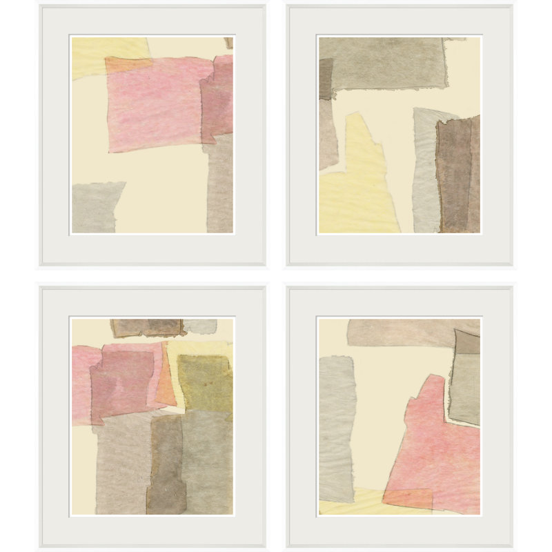 Capri I, II, III & IV par Carrier and Company Art - ensemble de 4 impressions sur papier encadré