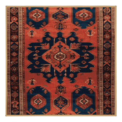 Machine Washable Persian Brown Area Rug