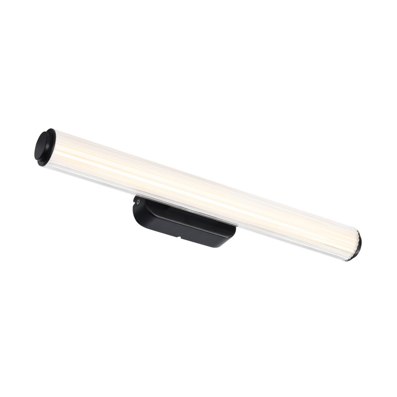 Plastic Flush Mounted Sconce, 50 cm H x 10 cm W x 5.5 cm D, Black, 1120