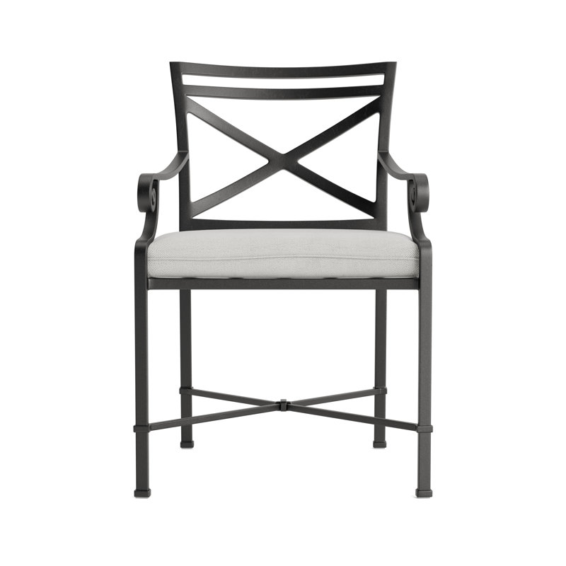 Venetian Outdoor Lounge Chair, Fusion Dove, Textured Pewter