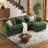 4-Piece 113'' Reversible Modern Upholstered L-Shape Sectional Sofa With Ottoman- Premium Fabric-763621462