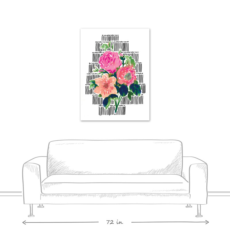 Wild Flower Bouquet - reproduction sur toile, H 24 po x l 18 po, Toile tendue