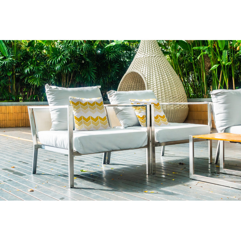 Housse et insert de coussin décoratif carré en polyester Chevy, L 15 po x H 15 po, Jaune