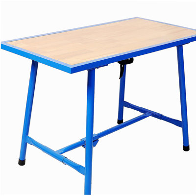 Foldable Work Bench,Workshop Tool Bench,Packing Table Mounting Table Assembly Table,660Lbs Load Capacity,for Workshop, Garage,Blue