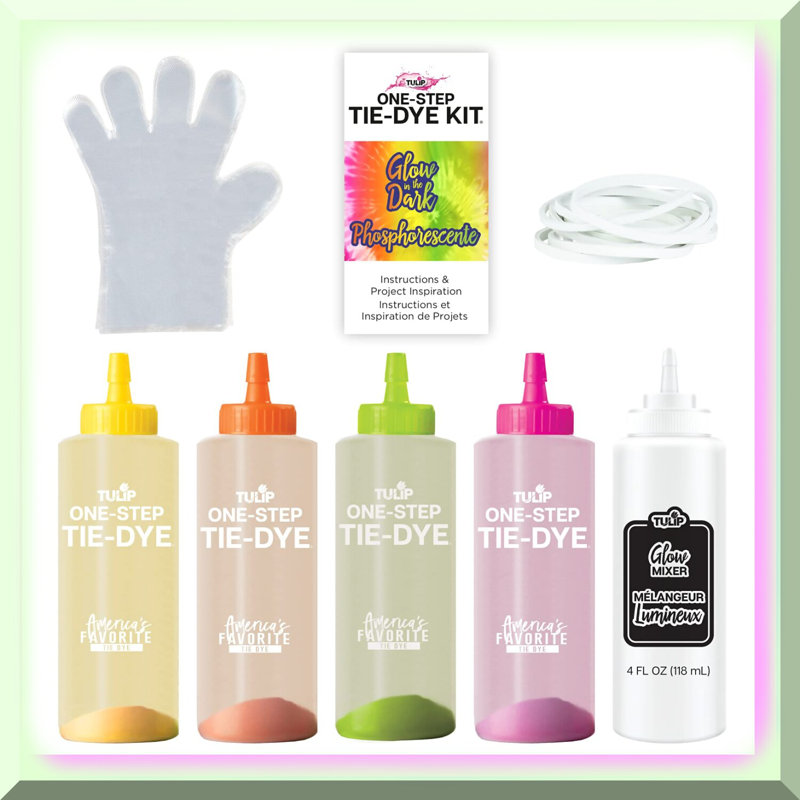 Glowing Fabric Tie-Dye Kit with Neon Dyes