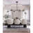 Transitional 7 Light Smoke Glass Linear Chandelier