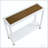 Glass Entryway Table with 2-Tier Metal Structure-371146243