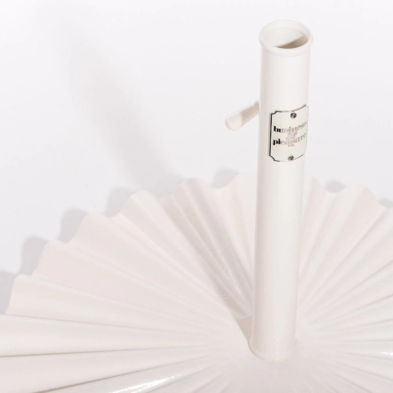 90 Steel Plastic In Ground Umbrella Base, White