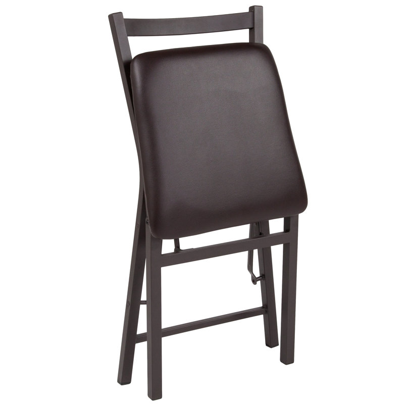 Chaise en métal brun Aaydn