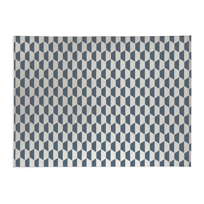 Hex Kids Play Mat, Blue, Rectangle 3' x 5'