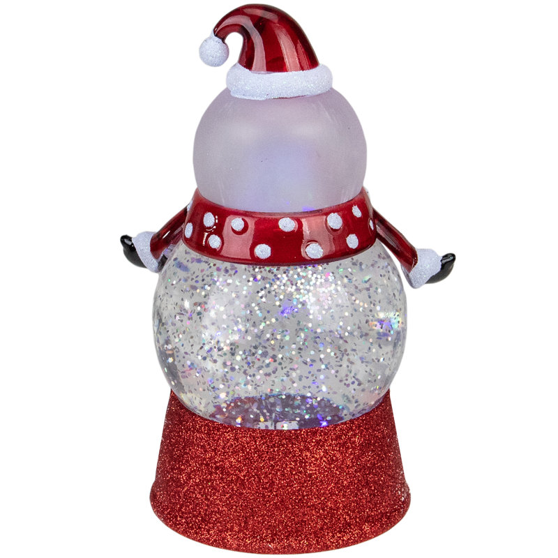 5.75" LED Lighted Santa Claus Christmas Glitter Snow Globe