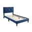 Lit simple en velours bleu marine, mobilier de chambre à coucher moderne avec tête de lit réglable pour un espace de détente confortable-1068848331-1068848328