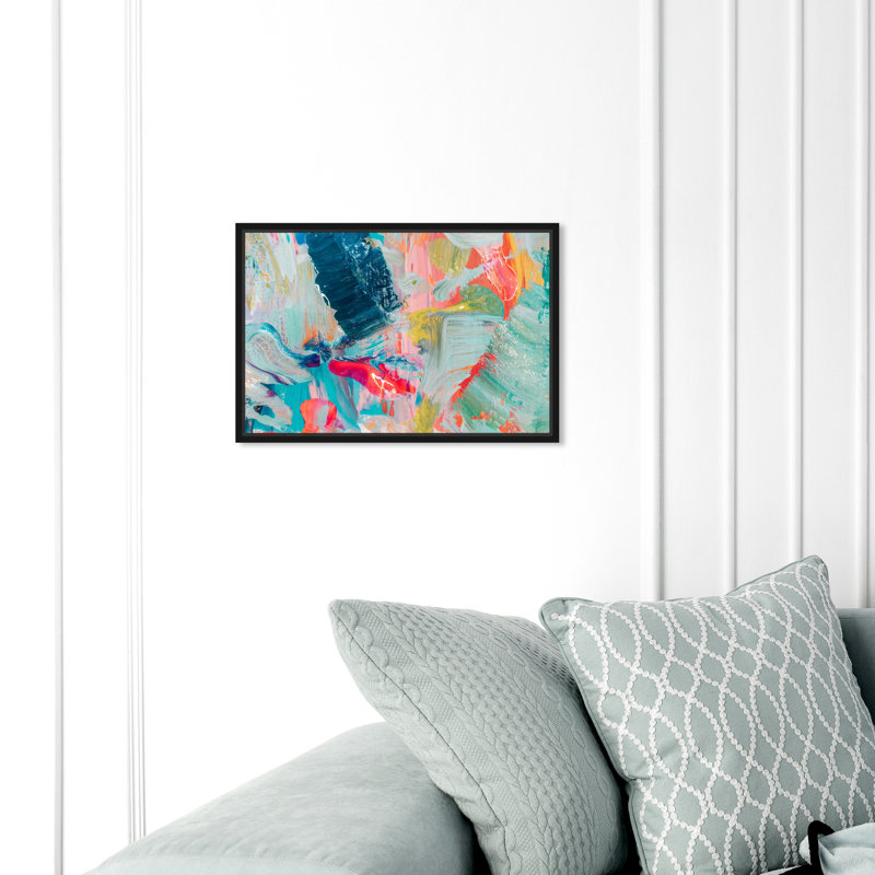 «Abstract That Love Feeling», impression sur toile, H 10 po x l 15 po, Toile encadrée, Noir