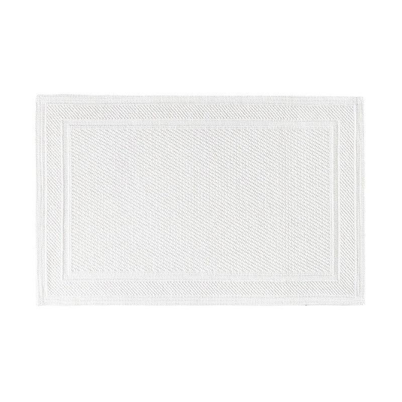 Bee Waffle Bath Rug, White, 20" W x 31" L