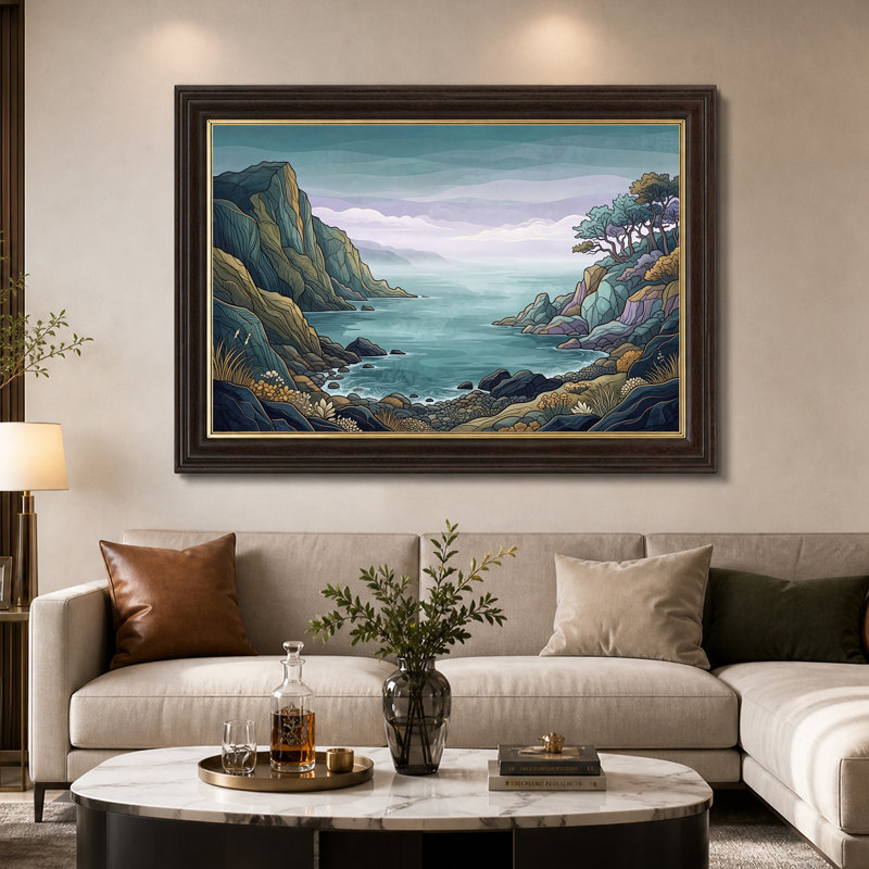 Art mural sur toile Rocky Coastal, 12"H x 18"W