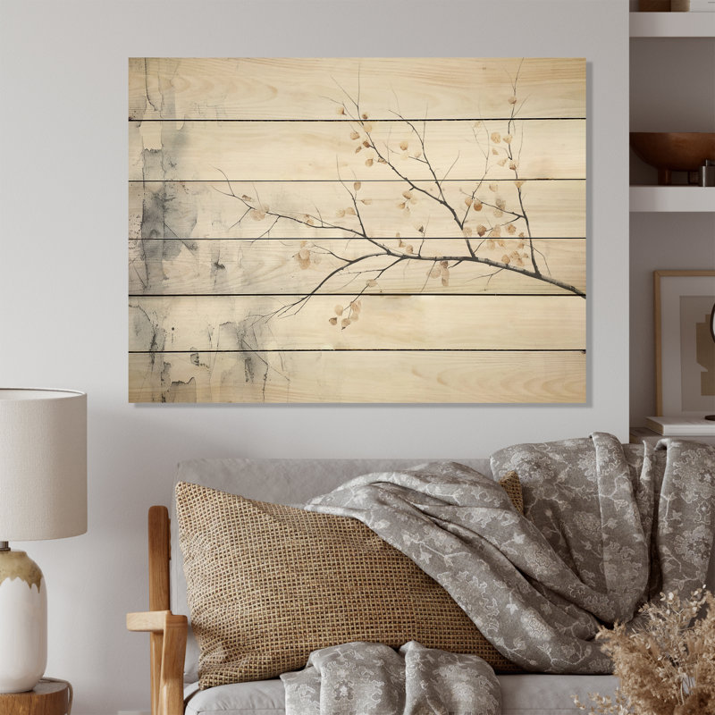 Arbre de bouleau gris I, H 30 po x l 40 po