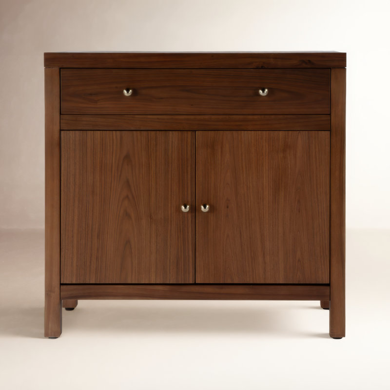 Nora 54 in. W Wood 1 Drawer 2 Door Accent Storage Cabinet, Walnut