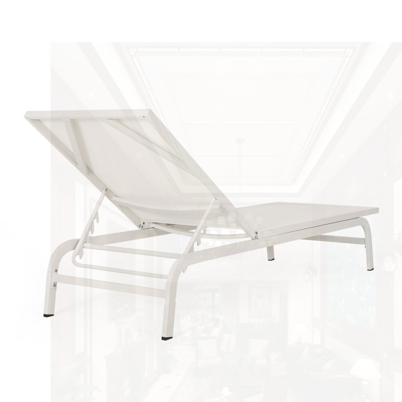 Outdoor Chaise Lounge, White