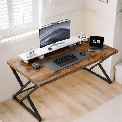 Computer Desk, Large Industrial Study Home Office Desk Modern Wood Gaming Work Writing Desk for Living room,Bedroom, Office