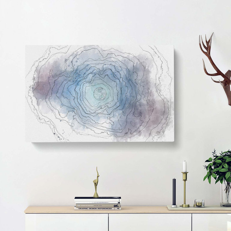 Moon In The Sky In Abstract - Wrapped Canvas Print, 50cm H x 76cm W x 3cm D