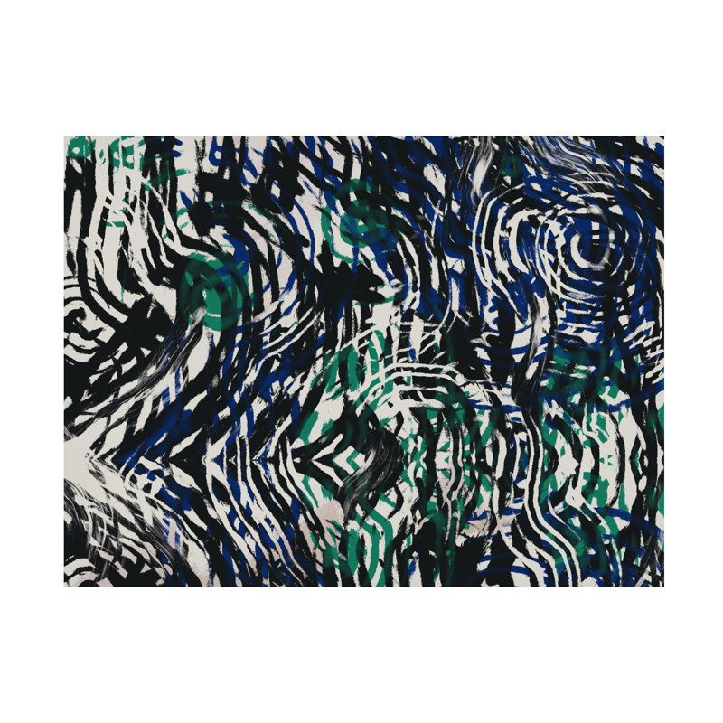 Art abstrait sur toile bolologien, petit doyen, H 14 po x l 19 po
