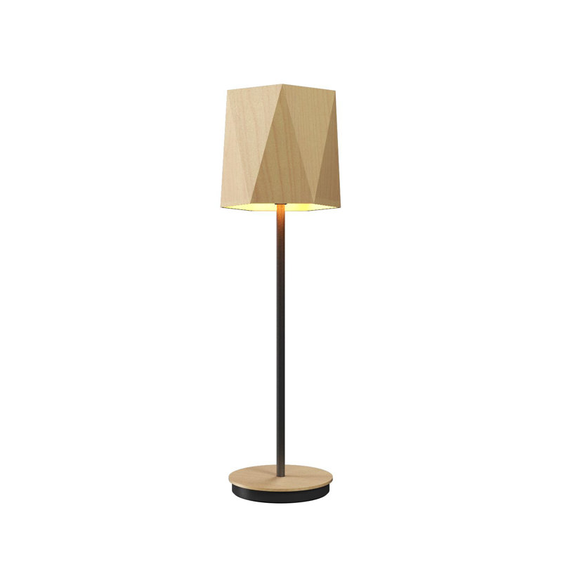 Facet Buffet Table Lamp, 29.92" H x 7.9" W x 7.9" D, Maple