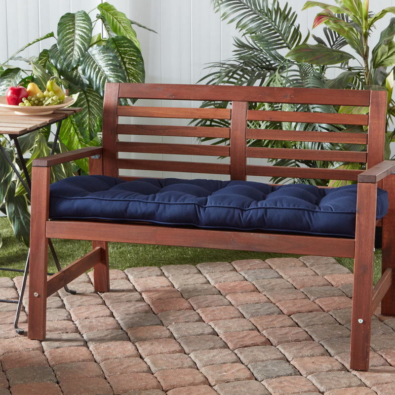 Sunbrella Outdoor Bench Seat Cushion, Canvas Navy Sunbrella® Canvas