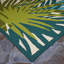 Tapis d'intérieur / extérieur ivoire / vert crocheté à la main Jacelynn-797437327