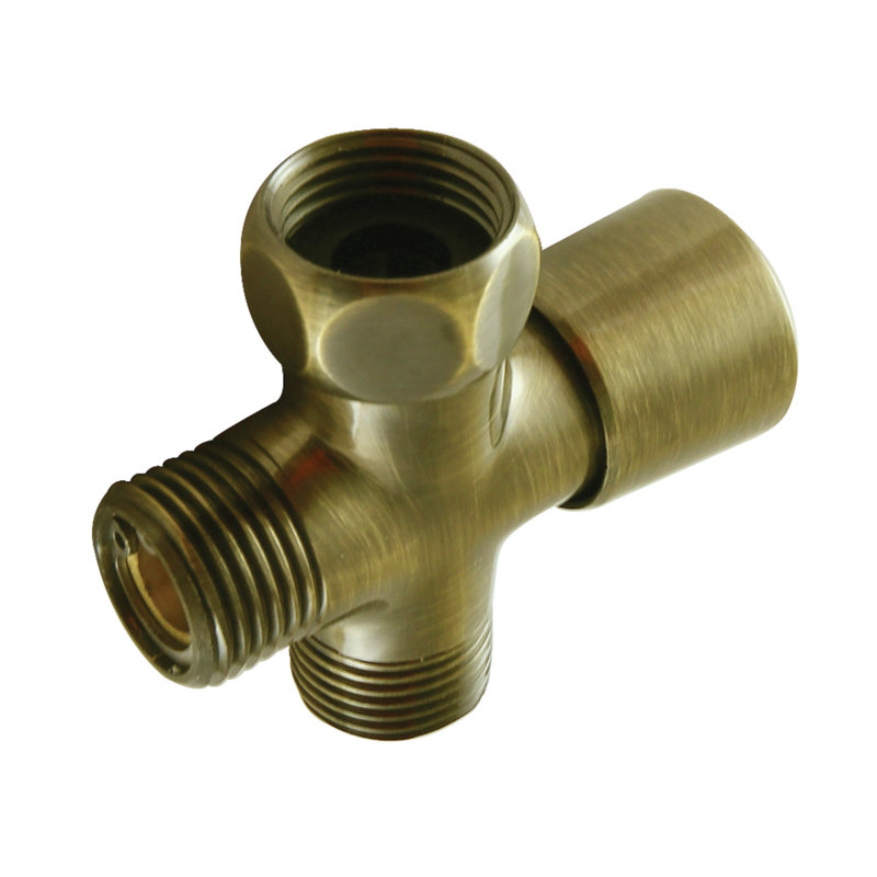 Kingston Brass Shower Scape Shower Arm Diverter, Antique Brass
