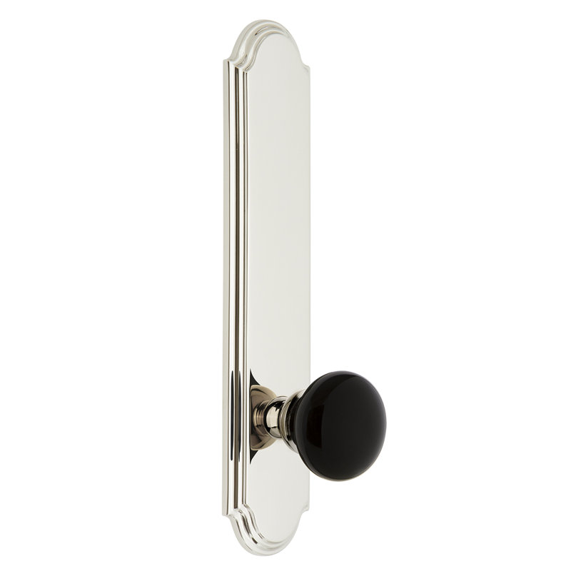 Arc Knob with Arch Rosette, Polished Nickel