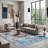 GLN Traditional Collection - Machine Washable Area Rug, Non Slip, Low Pile Chenille Living Room, Bedroom, Kitchen Rug (Blue)-71053314