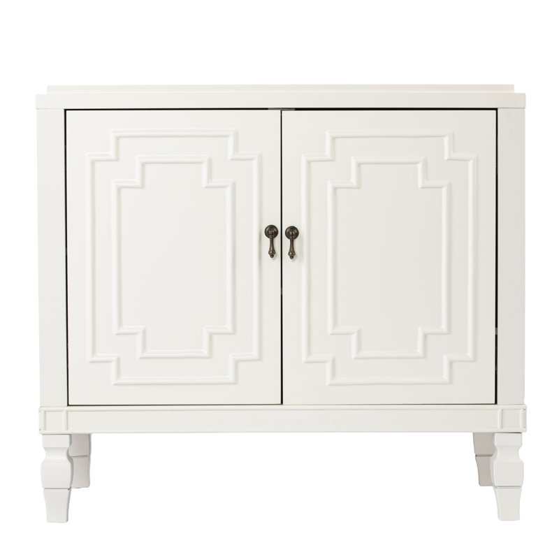 Tropman Antique White Double-Door Accent Cabinet