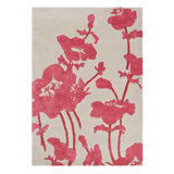 Hand Tufted Floral Area Rug in Poppy