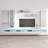 126" Modern Floating Wall Mounted Entertainment Center with 16-Color LED Lighting, High Gloss Finish-1111192190