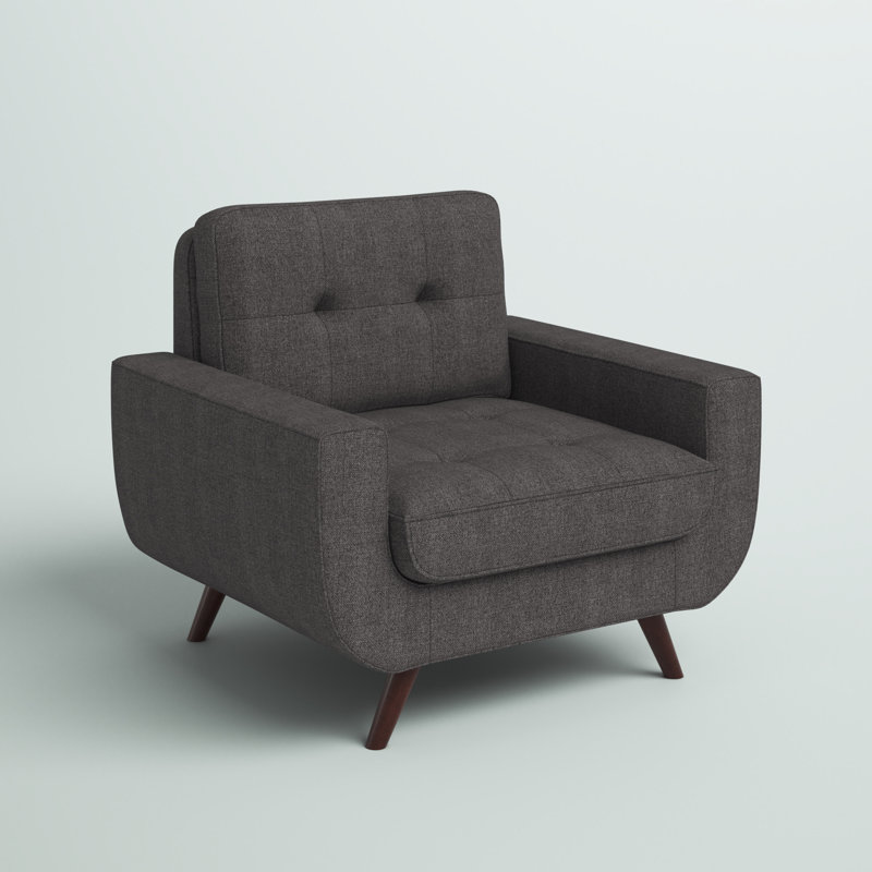 Fauteuil Newbury en tissu résistant aux taches, 100 % polyester gris