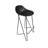     Pangea Home Lucillie Black Modern Monochrome Molded Plastic Bar Stools- 30" Seat Height - Hairpin Metal Legs and Footrest-90756823