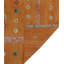 Tapis orange High-Low Kilim Emmly
