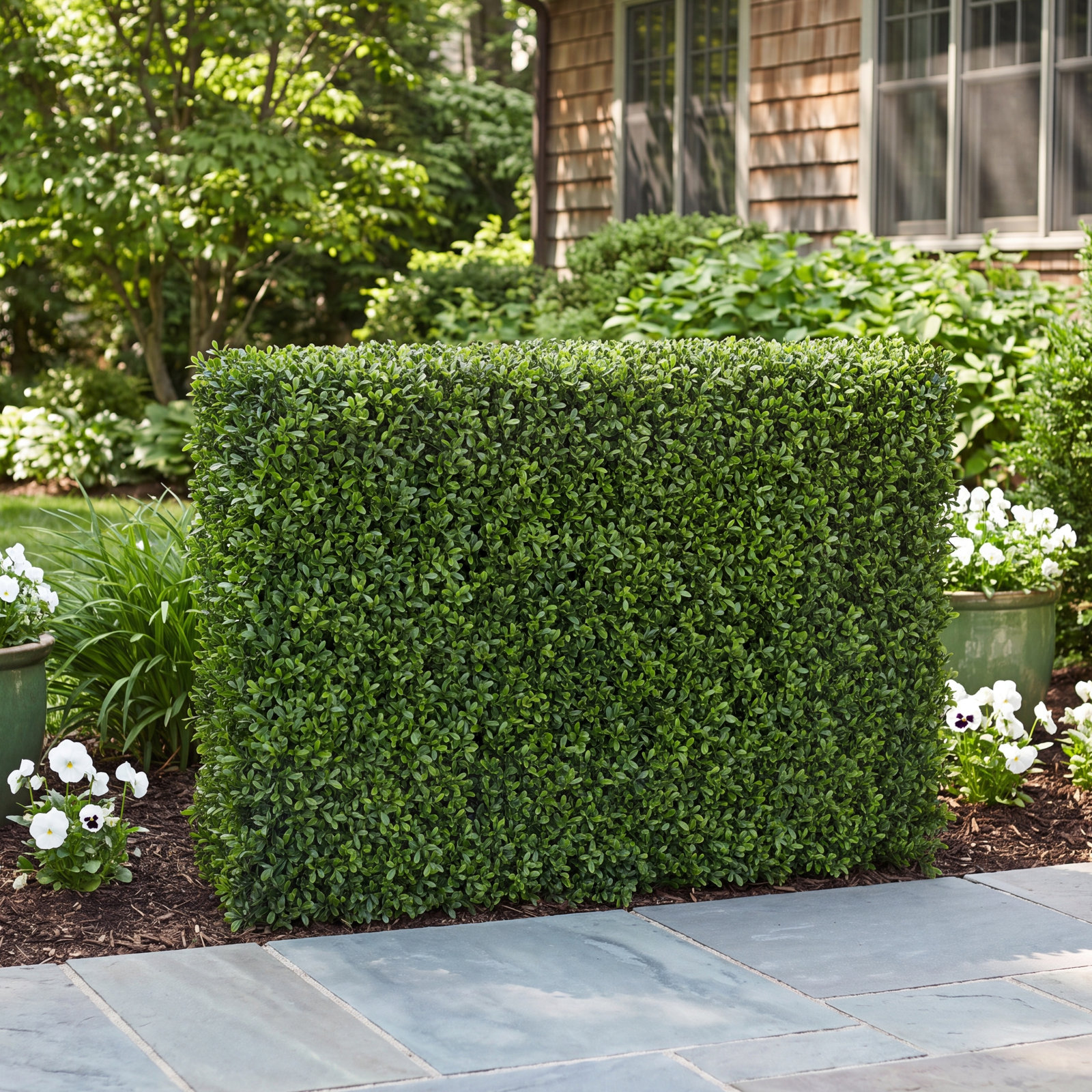 Boxwood Hedge, 21" H x 13" W x 30" D